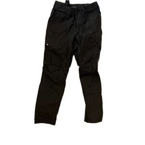 Sampson and Taylor Black Cargo Ankle Cuffed Joggers Mens S